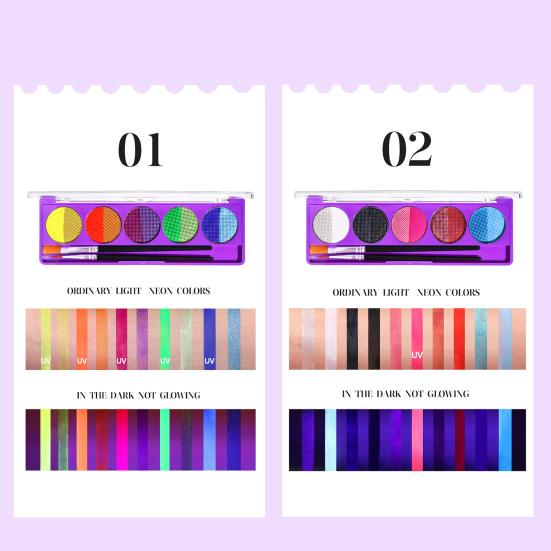 Makeup Palette Water-Soluble Versatile Creative Body Paint for Festivals Stages Opera