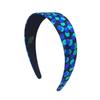 RACOHA Массивная шелковая повязка для волос_Синий узор
