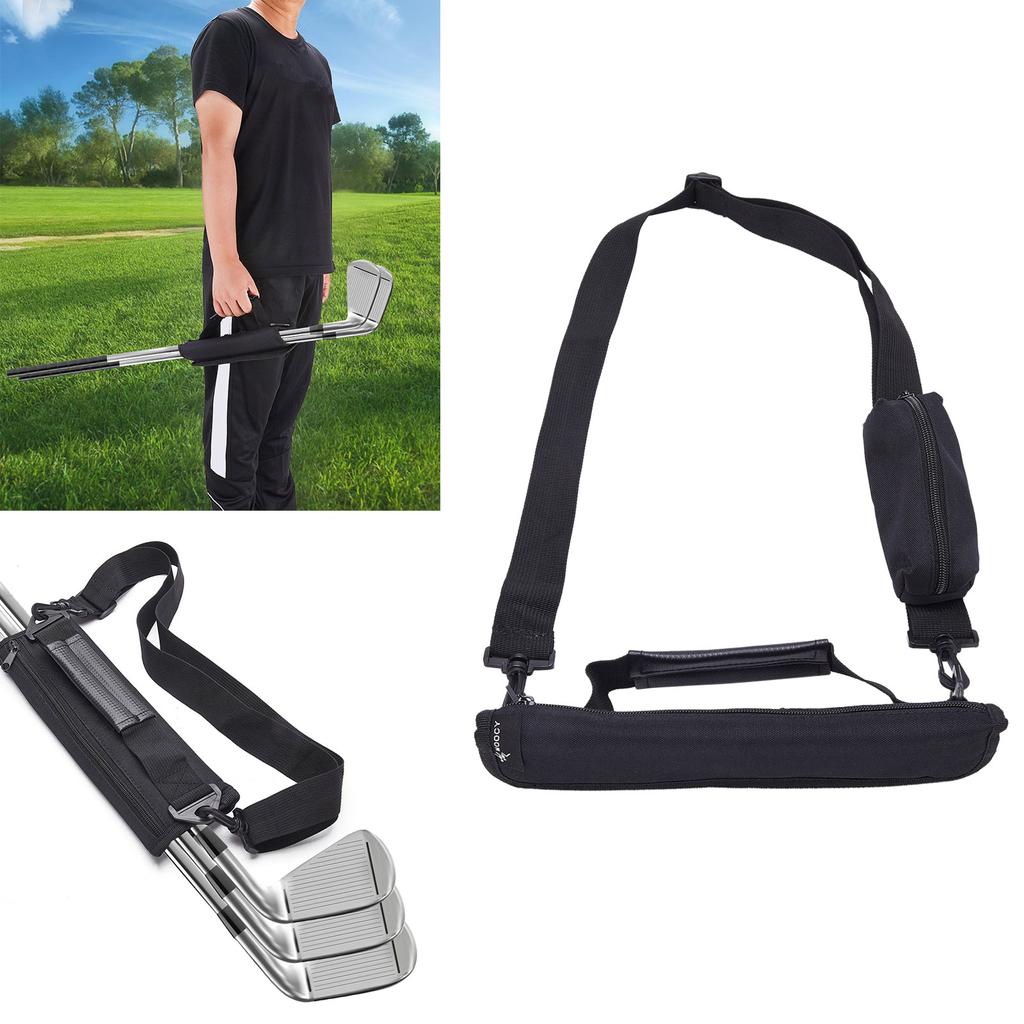 Golf Club Carry Bag Portable Golf Sunday Bag Golf Pencil Bag with Adjustable Shoulder Strap for Women Men Golf Training