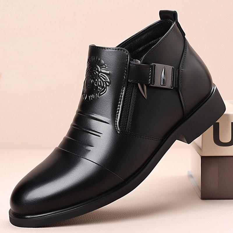2025 Autumn Early Winter Shoes Mens Ankle Boots Flat Brand Male Footwear British Style Single Boots