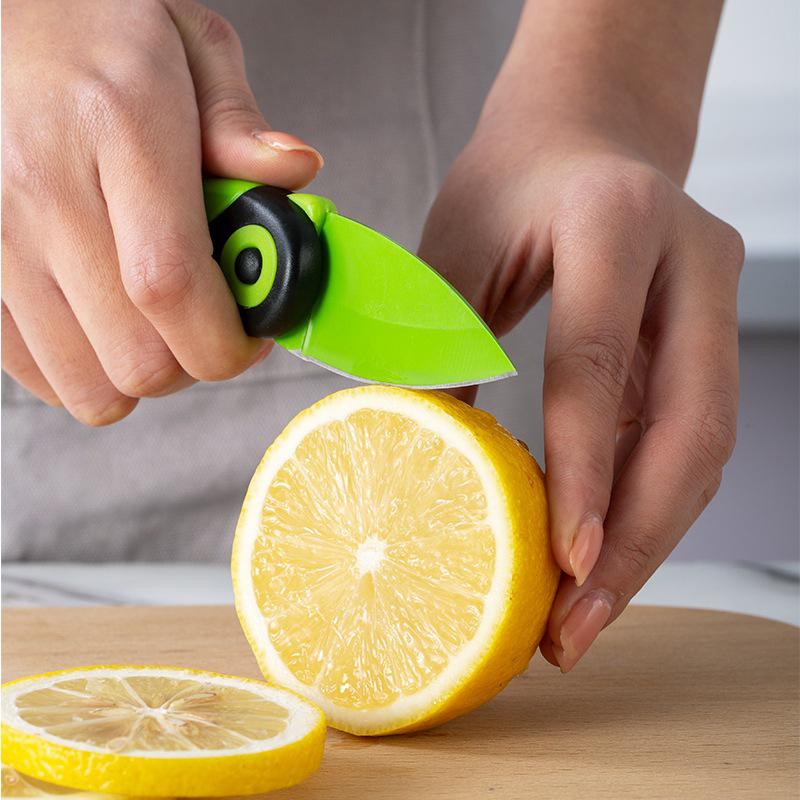 Мини Милая Птица Складной Карманный Нож Кухонный Овощечистка Из Нержавеющей Стали Портативный Брелок Маленький Резак Слайсер Нож Для Очистки Овощей