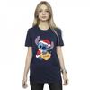 Womens/Ladies Lilo And Stitch Christmas Love Biscuit Cotton Boyfriend T-Shirt
