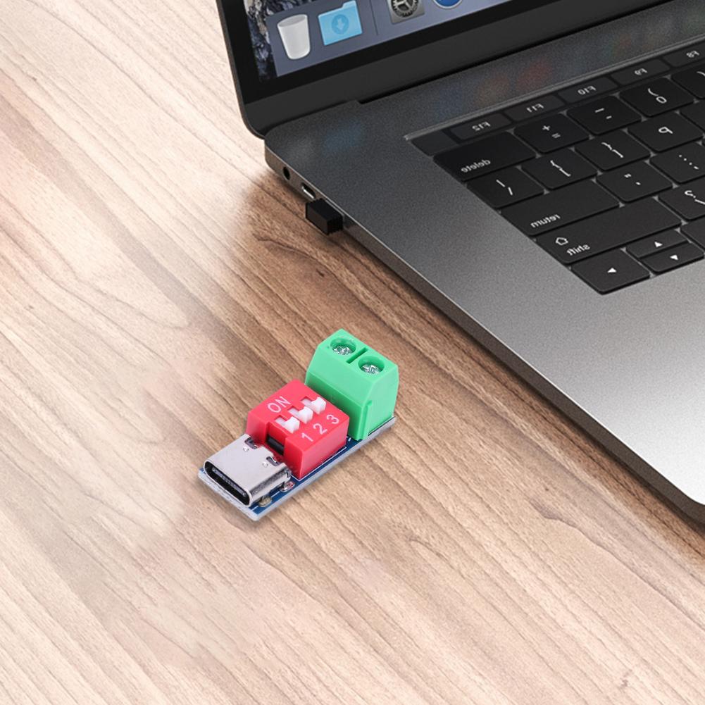 Тестовая плата для быстрой зарядки PD, 5-20 В, регулируемый тестовый модуль зарядки, высокоскоростной разъем напряжения USB Type-C, аксессуары для блока питания