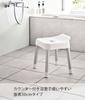 Yamazaki Jitsugyo 7307 Кресло для ванны Hook SH30 Белый Ш33 x x В34см MIST Воздухопроницаемый и легко сохнущий Приблизительно. Д31.5 (Высота сиденья, приблизительная. 30см)