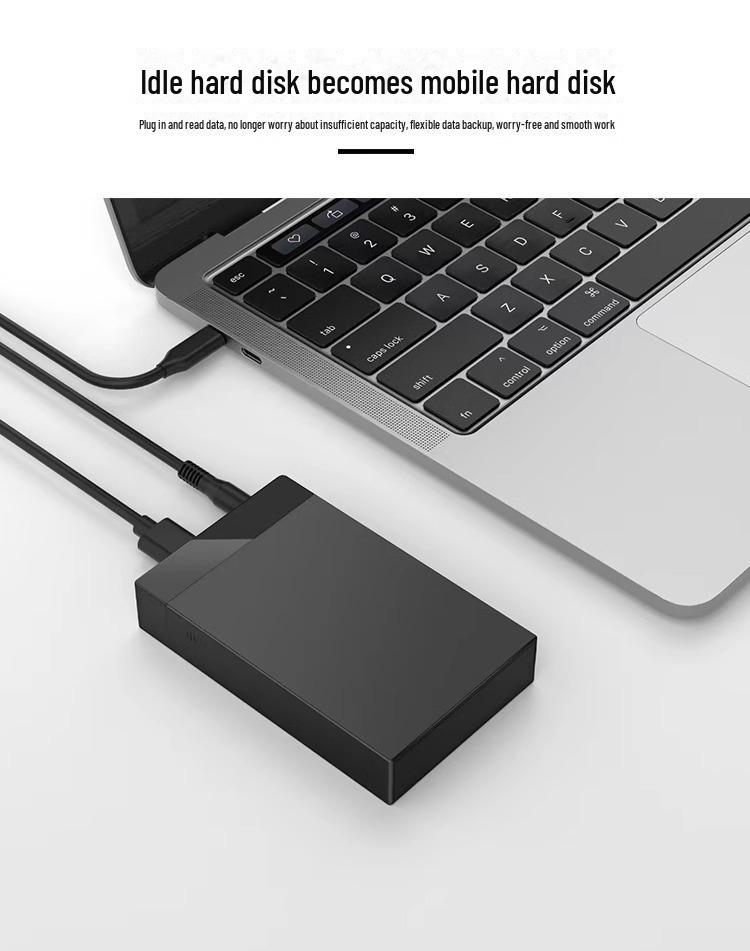 3,5-дюймовый корпус для мобильного жесткого диска - Совместим с SSD, HDD и SATA 2,5" накопителями