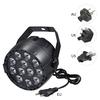AC90-240V 12 светодиодов Par Lights 8-канальное освещение сцены RGBW со смешиванием цветов со стробоскопом DMX и звуком