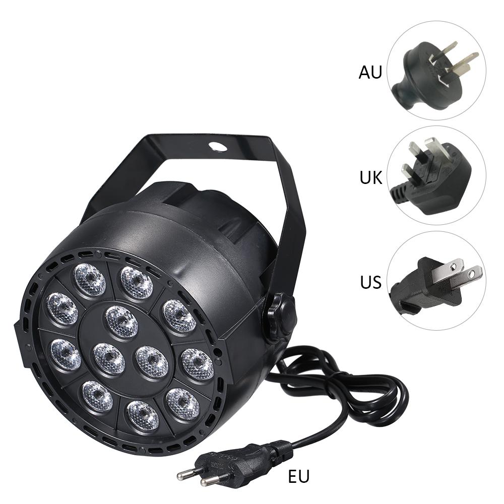 AC90-240V 12 светодиодов Par Lights 8-канальное освещение сцены RGBW со смешиванием цветов со стробоскопом DMX и звуком
