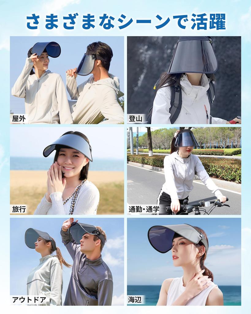 Поляризованное лицо Широкий поляризованный солнцезащитный УФ-защита от солнца Муха Солнце Лицо Рукав Защита от солнца УФ Солнце Черный [GOKEI] Козырек, Поля, Широкий, Длинный, Козырек,