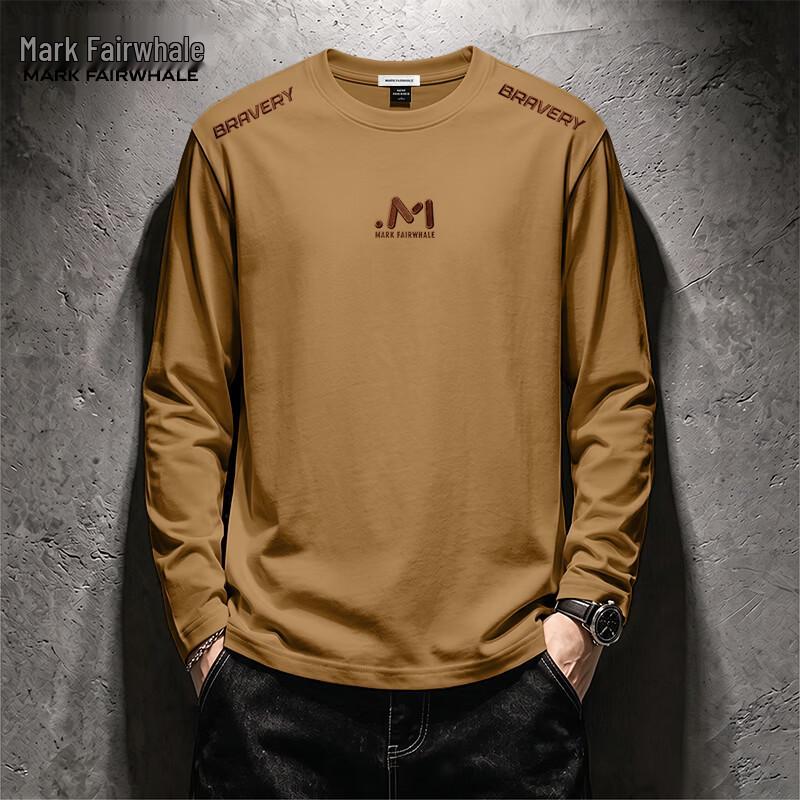 MARK FAIRWHALE Japanese-Style Cotton Long-Sleeve Crew Neck T-Shirt