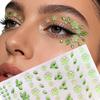 Flower Face Gems Sticker Pure Color Makeup Decoration New Face Tattoo Sticker  for women and girls
