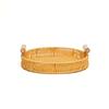 Madly Snack & Fruit Tray - Handwoven Rattan Storage Basket for Living Room