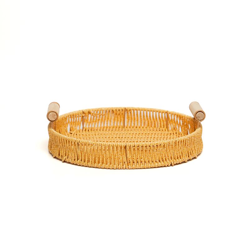 Madly Snack & Fruit Tray - Handwoven Rattan Storage Basket for Living Room