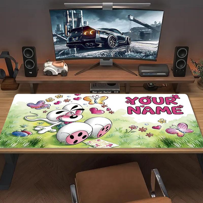 Custom Name diddl Mouse Pad Large Gaming Table Cushion Non-slip Laptop Tablet Big Mousepad XXL Mat Mini PC Playmat With Lock edge_XIA