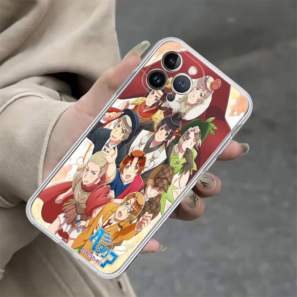 Мультяшный чехол Hetalia Axis Powers для телефона IPhone 11 13 16 12 17 14 15 Pro Max Plus Мягкая прозрачная задняя крышка Coque