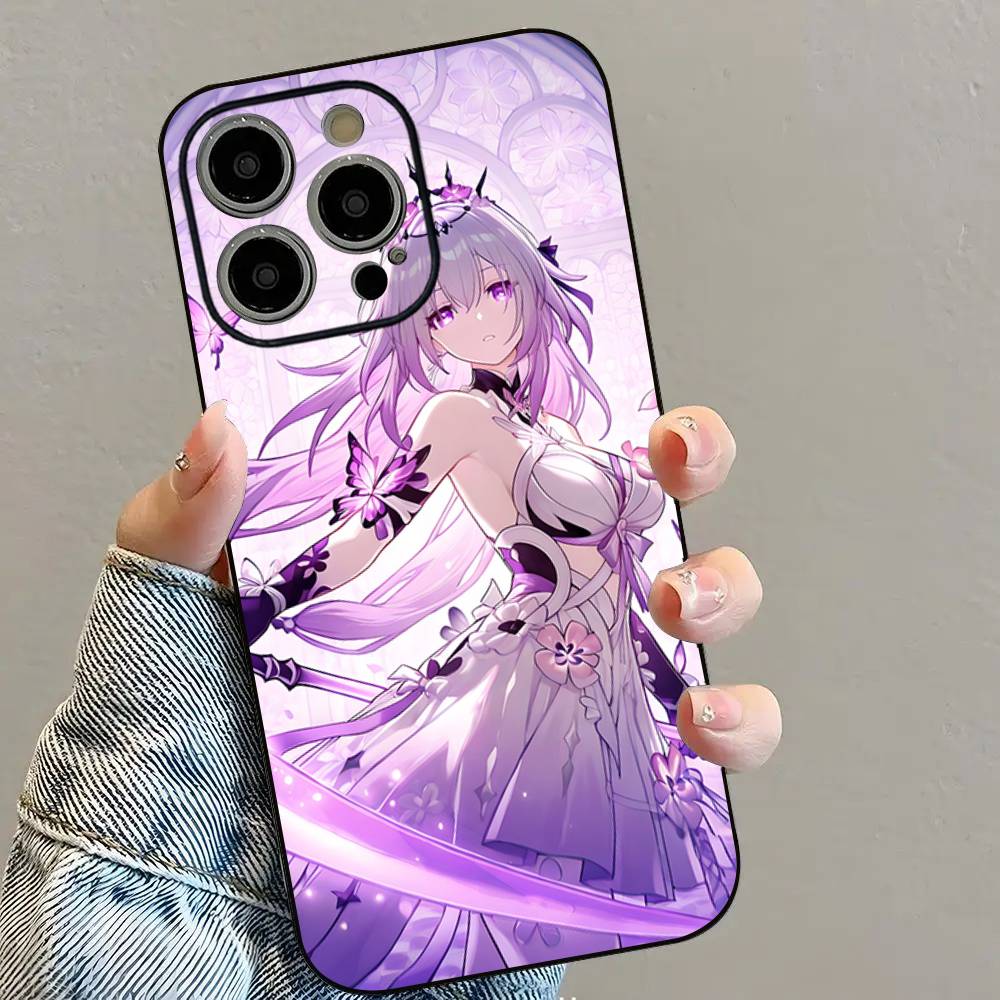 C-Castorice Милая аниме-девушка Чехол для телефона Для iPhone 16 15 14 13 12 11 PRO MAX PLUS Mini Мягкий ТПУ, приятный для кожи чехол