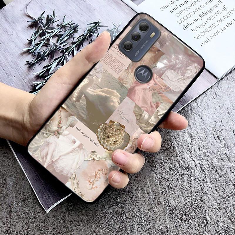 Эстетический чехол для телефона в стиле Ренессанс арт для Moto G84 G22 G32 G42 G52 G62 G53 G72 G60 G60S G100 G10 G20 G30 G13 G50 G 5G G Pure