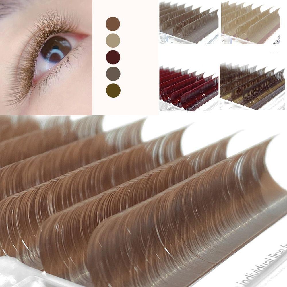 Caramel Colored Caramel Colored Lashes Mink Individual Eyelashes False Eyelashes Lashes Extension