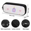 Pencil Case Durable 300D Polyester Spacious Storage Smooth Zipper with Main Compartment Mesh Pocket and Pen Slots for Boys Girls