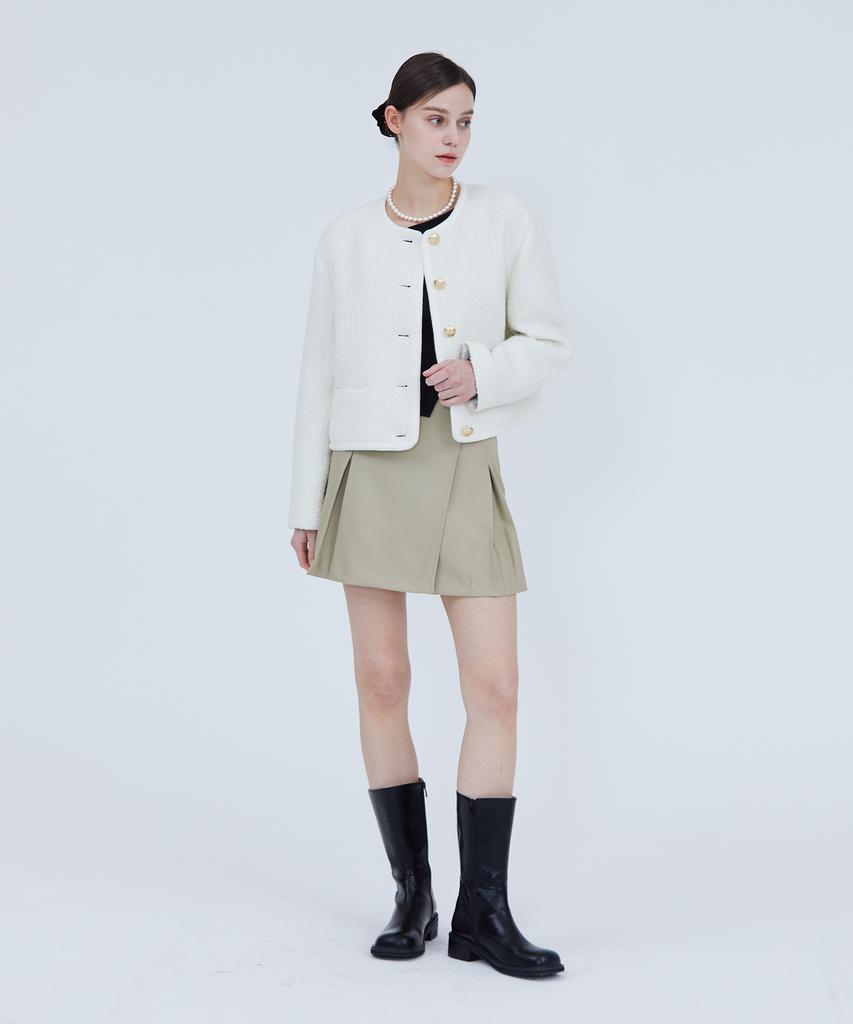 Pinblack Wool Tweed Cardigan
