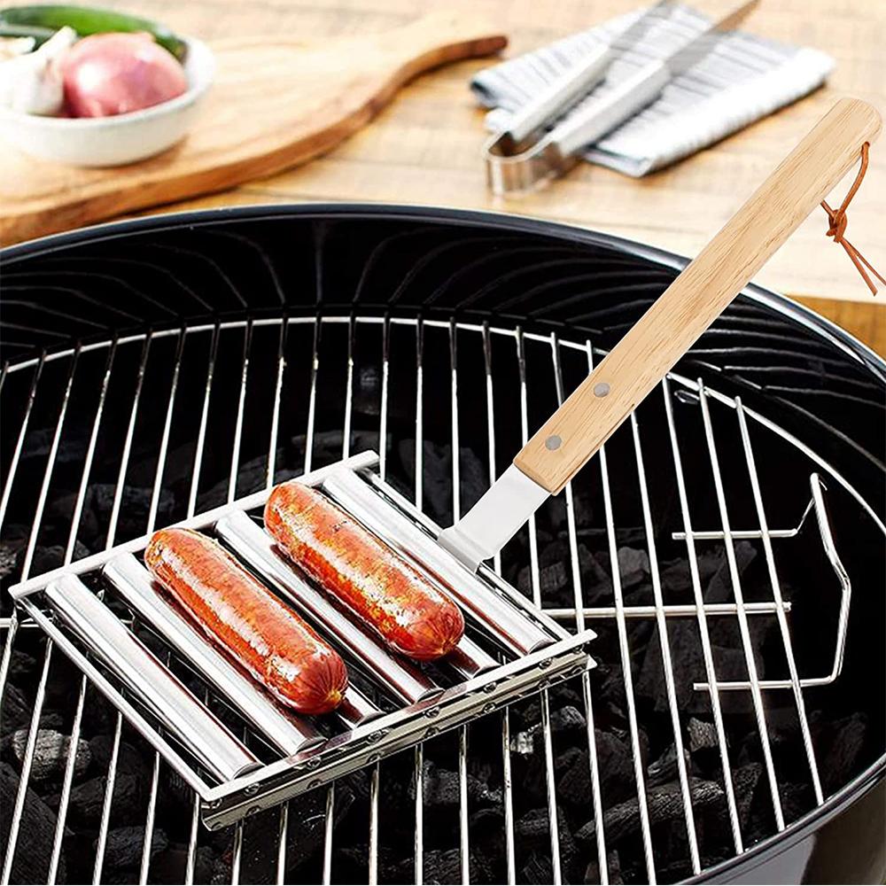 Hot Dog Roller Stainless Steel Sausage Roller Rack For Evenly Cooked Hot Dog