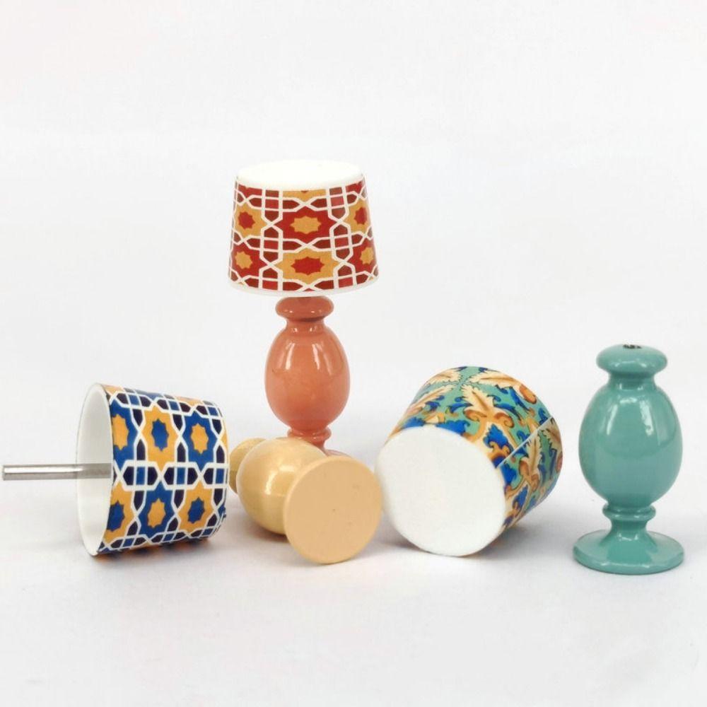 Multistyles Dollhouse Miniature Desk Lamp Pretend Play Toys Dollhouse Furniture Decoration