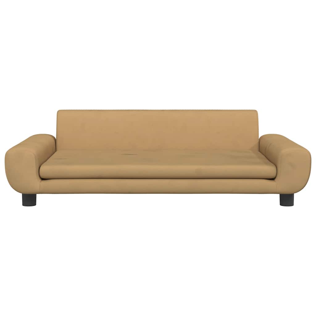 Kids Sofa Brown 100x54x33 cm Velvet