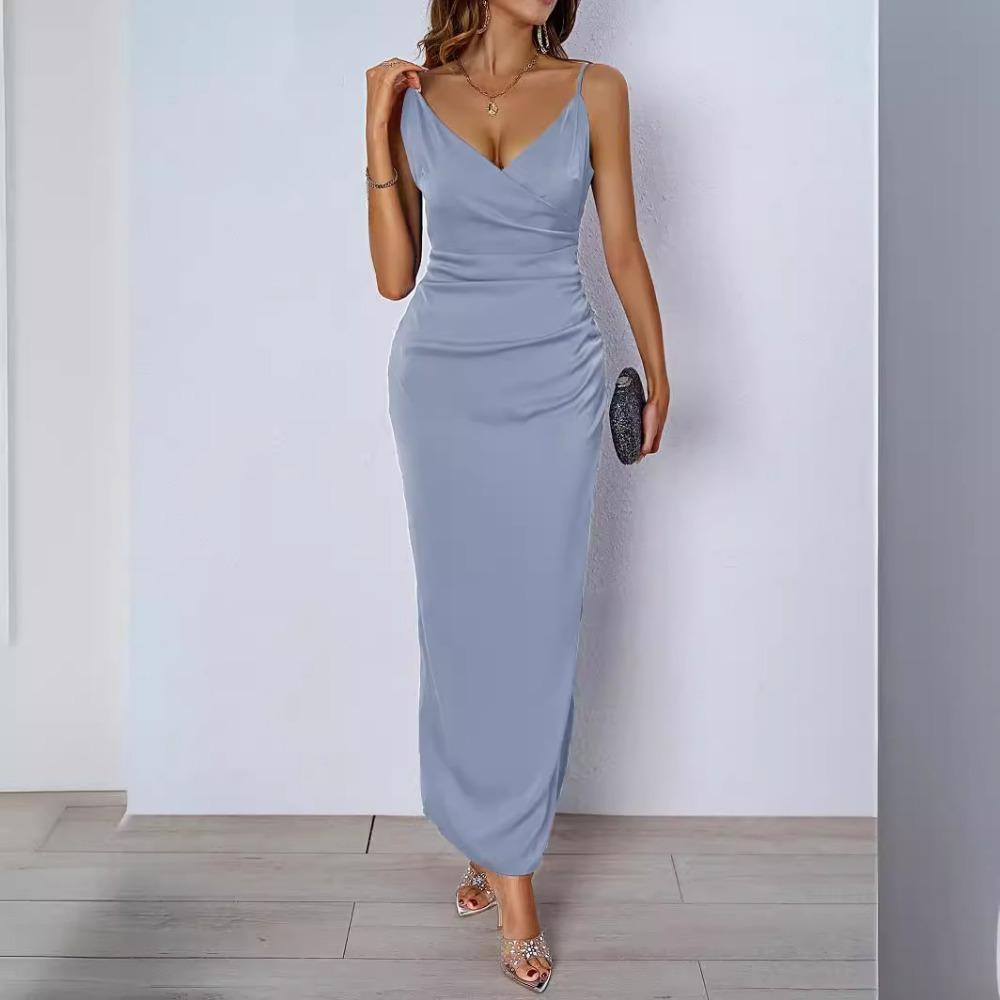 Модное сексуальное платье с разрезом и открытой спиной