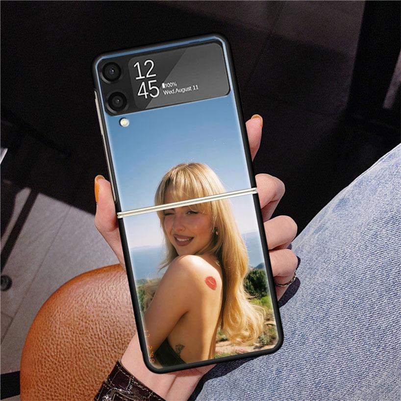 CR66 S-Sabrina C-Carpenter Чехол для телефона для Samsung Z Flip 7 6 5 4 3 Galaxy ZFlip7 ZFlip6 ZFlip5 ZFlip4 ZFlip3 5G Печатный чехол