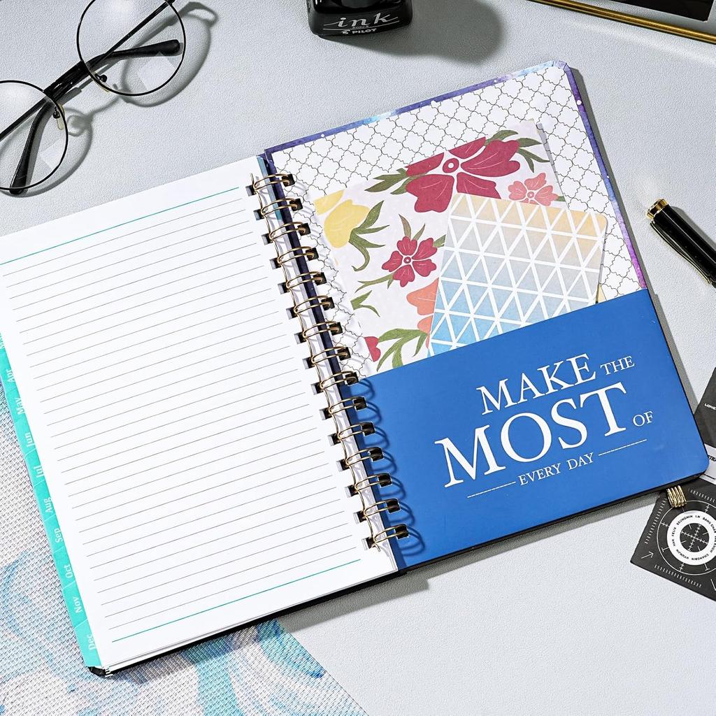 Планер на 2026 год - Еженедельный и ежемесячный планер на 2026 год, Янв 2026 - Дек 2026, 6,4" x 8,5", Помеченные закладки, Задний карман, Идеальный ежедневный органайзер