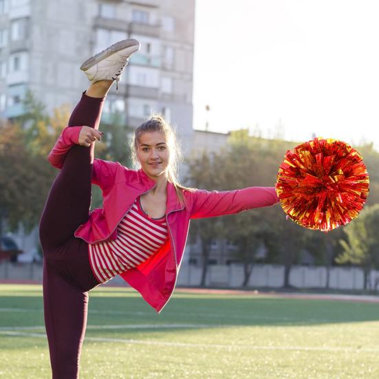 Букет из металлической фольги, ручные цветы для детей, подростков, спортивная команда, игра с мячом, растяжки для болельщиков, помпоны