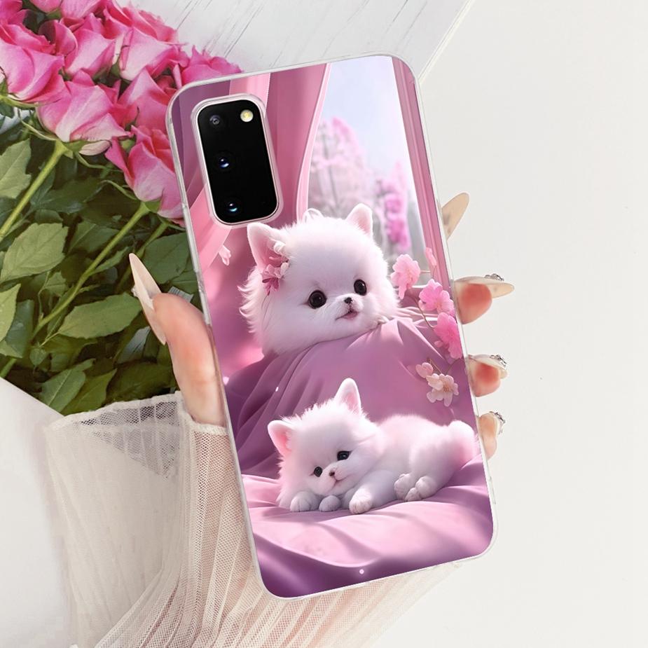 Чехол для Samsung Galaxy S20 Plus SM-G985F Роскошный Чехол с Рисунком Цветов и Бантом Мягкий Силиконовый Чехол для Samsung S20+ S 20 Plus 5G Сумки