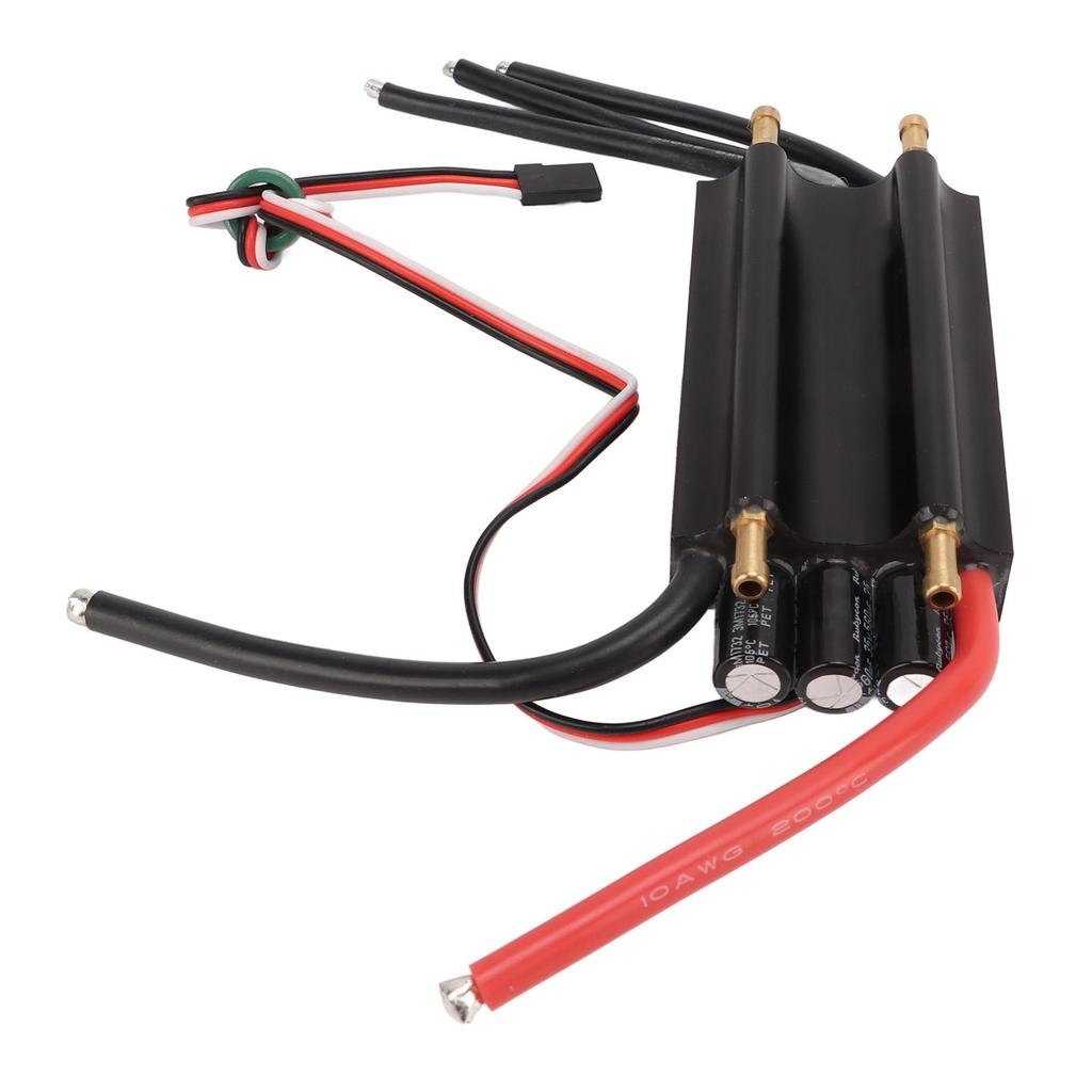 RC ESC 120A Water Cooled Waterproof 2 Way Black Built In BEC 210K Erpm Cycle Menu Settings Brushless ESC for RC Boats