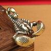 Brass Pure Copper Scorpion Hand Handle Piece Home Desktop Office Small Ornament Tea Pet Wenwan Solid Small Handle Piece Men