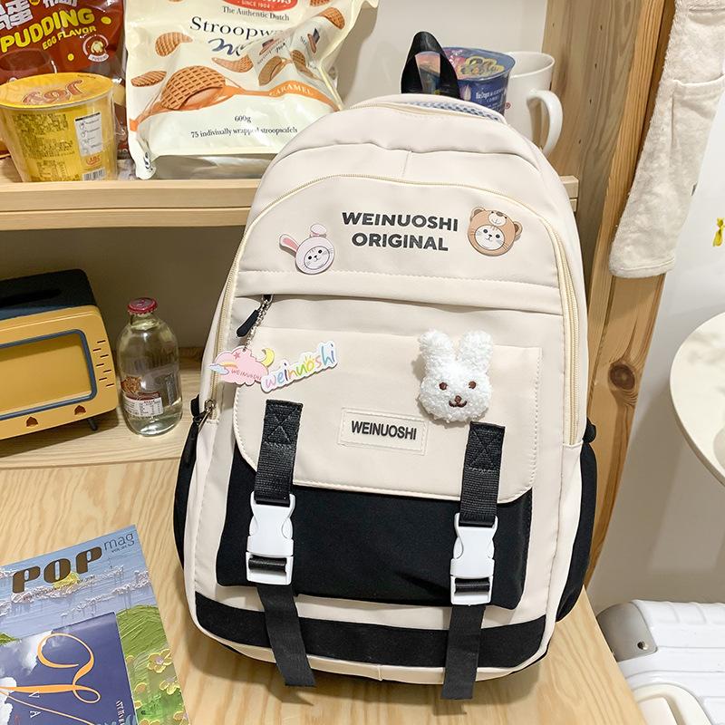 School Bag Children's Primary School Students Color Matching School Backpack Female Middle School Students High Quality Fashion Junior High School