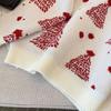 Sweater Women's Christmas Red New Round Neck Color Matching Jacquard Knitted Sweater To Keep Warm