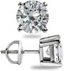 Jewels Prim 2.50CT ROUND GRA MOISSANITE EARRINGS STUDS 14K SOLID WHITE GOLD SCREW-BACK GIFT