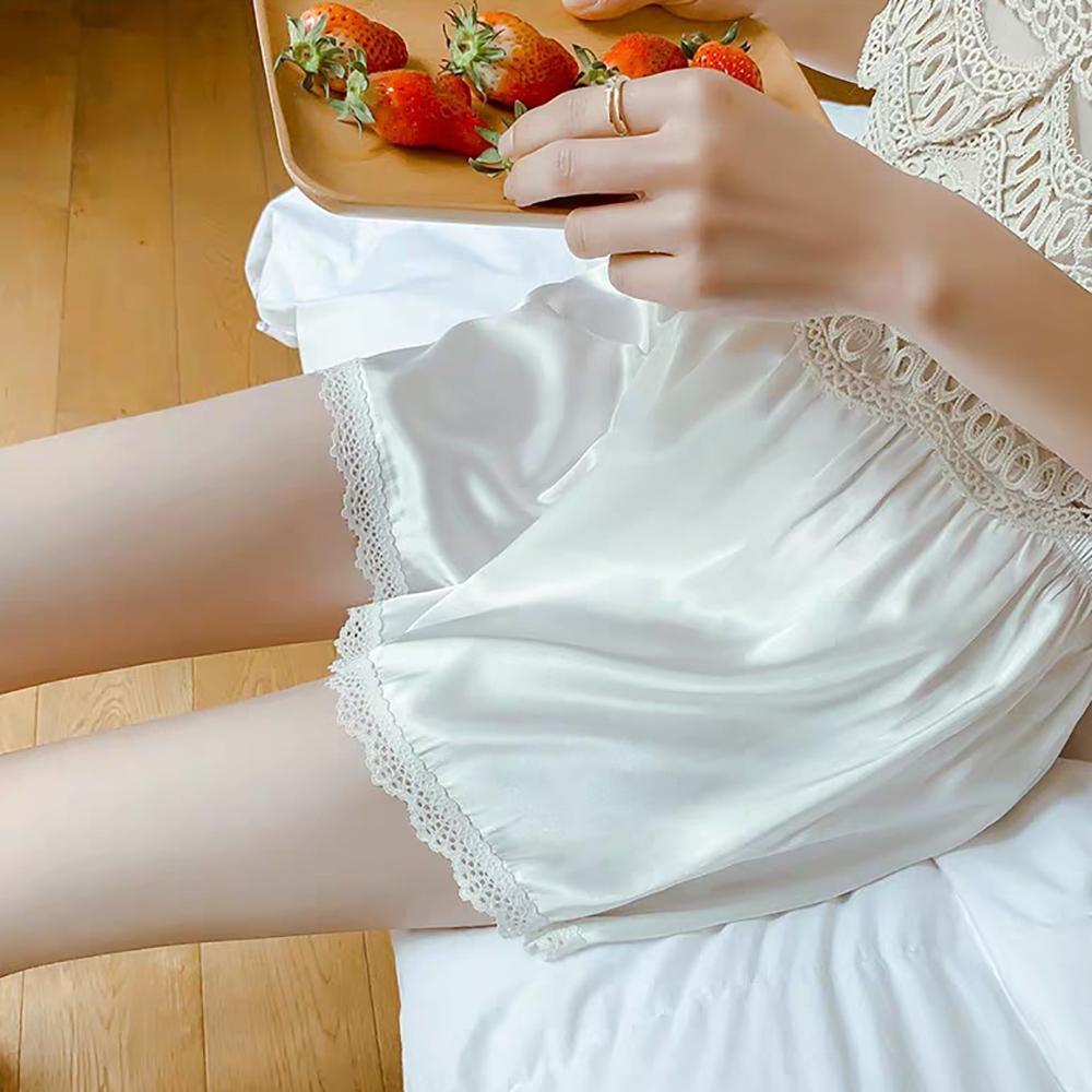 Short Summer Satin Women Spring Girl Safety Shorts Pants Women's Breeches Lace Boxer Panties