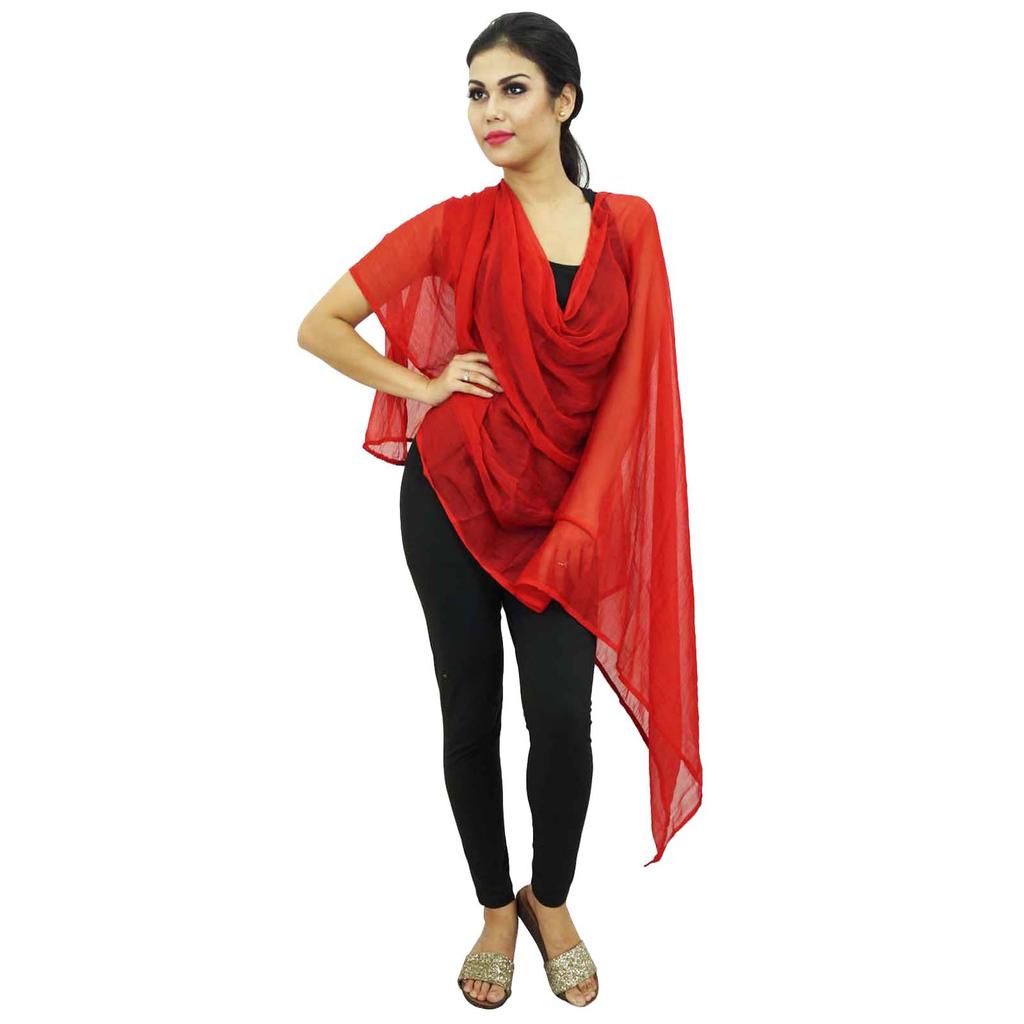 Шифоновая смесь Dupatta модные индийские этнические чунни женские шарфы на плечо