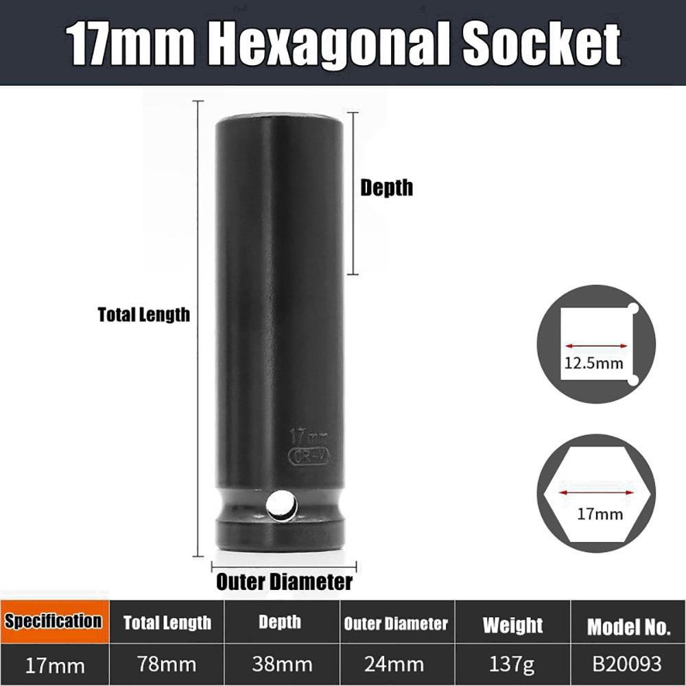 1 шт. 9-32 мм Ударная головка Электрический шестигранный стандартный адаптер с головкой Инструмент для снятия шин