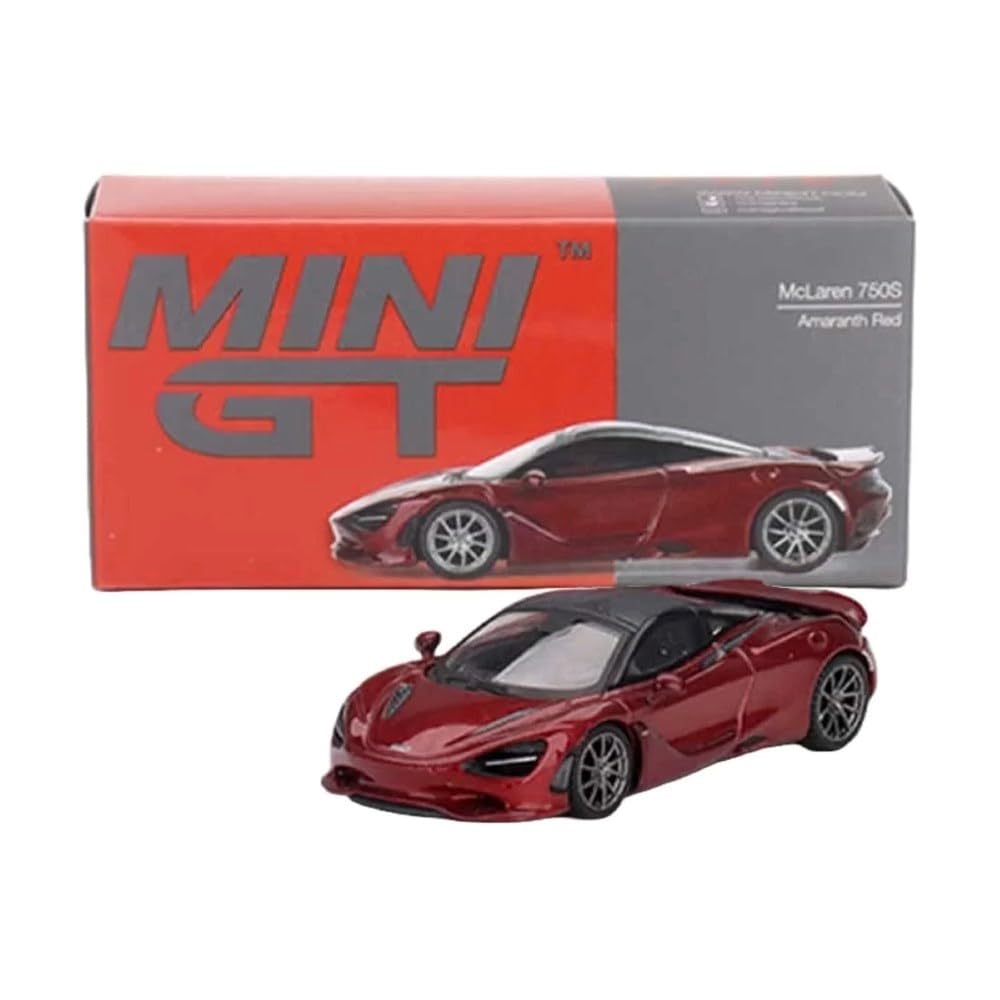 MINI GT Scale McLaren 750S Amaranth Red Finished Product 1/64 (left-hand Drive)