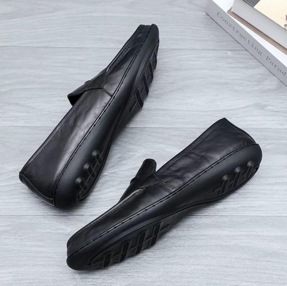 Кожаная обувь удобная, легкая и дышащая, тонкие туфли Doudou, мужская повседневная обувь на мягкой подошве, деловые кожаные туфли в британском стиле