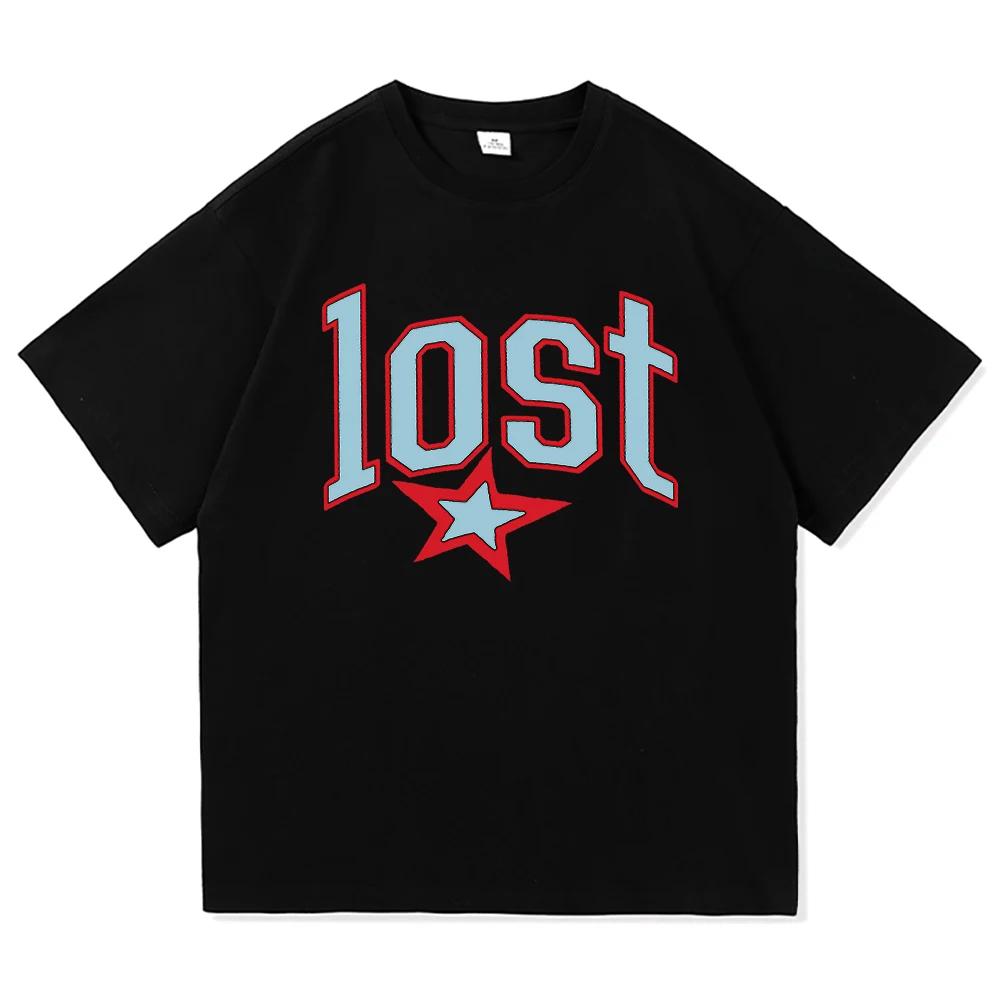202526 Summer Mgk Lost Americana Album 100 Pure Cotton Printed Pattern Tshirt Outdoor Casual Breathable Comfortable Top