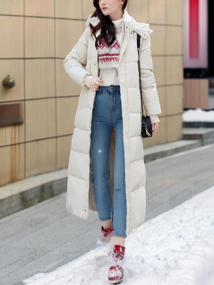 Women's Winter New Over The Knee Korean Version Coat, Long Down Cotton Jacket, Fashionable Women's Jacket
