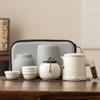 Outdoor portable travel tea set, one pot of four cups, ceramic mug with filter, high-end business gifts for customers