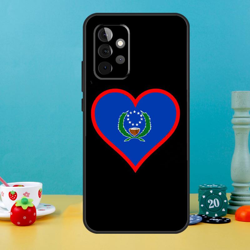 Чехол с флагом Понпеи для Samsung Galaxy A25 A54 A34 A14 A52 A32 A12 A13 A33 A53 A15 A16 A36 A56 A26 A05 A35 A55