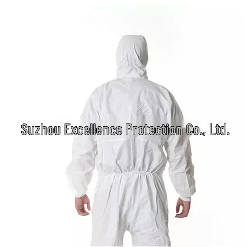 3M 4545 White Hooded Coverall: Dust & Splash Protection, Antistatic