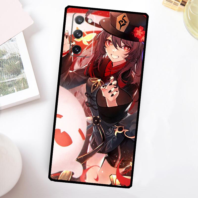 Чехол Genshin Impact Ху Тао для Samsung Galaxy S24 S23 S22 Ultra S21 S20 FE Note 10 Plus Note 20 S8 S9 S10