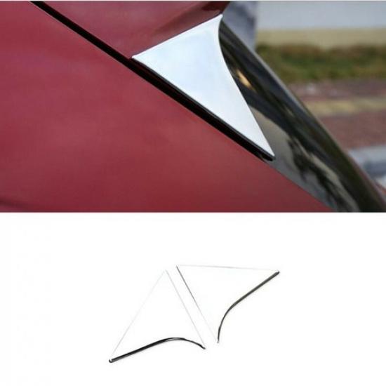 2pcs Chrome Rear Window Spoilers Wing Cover Trim For Honda HR-V HRV 2016-2019