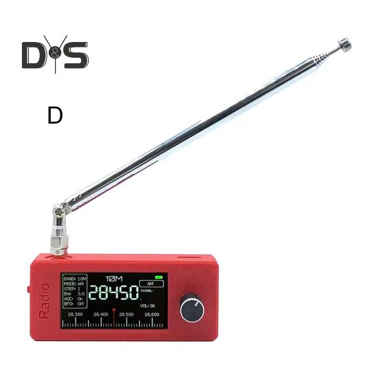 0,5-108 МГц портативный мини-радио перезаряжаемый карманный размер 1,9-дюймовый IPS экран вседиапазонный радиоприемник HF/SW/MW/VHF радио