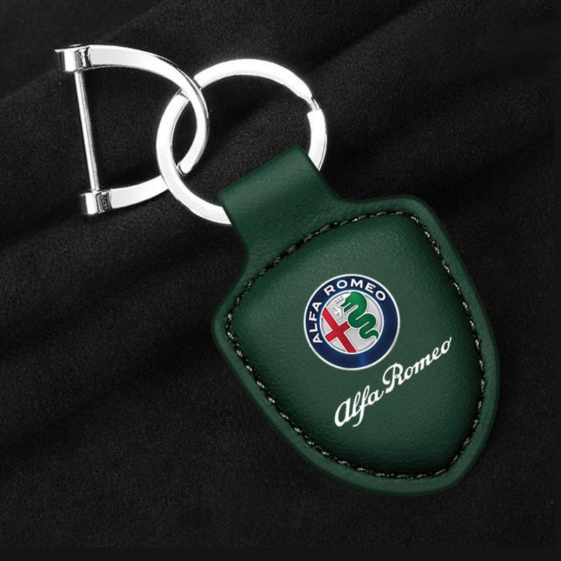 HTGF6 Car Key Chain shield Shape Perfect Exquisite Keyring Jewelry For Alfa Romeo giulia stelvio giulietta 159 147 156 166 Accessories